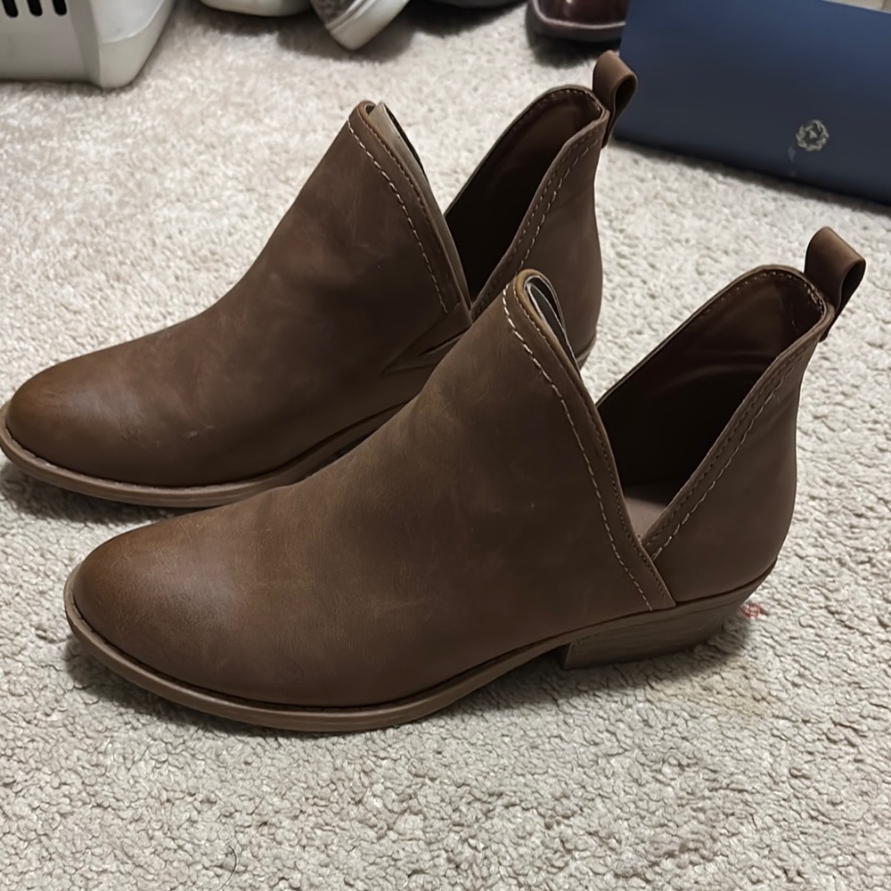 Brown ankle booties